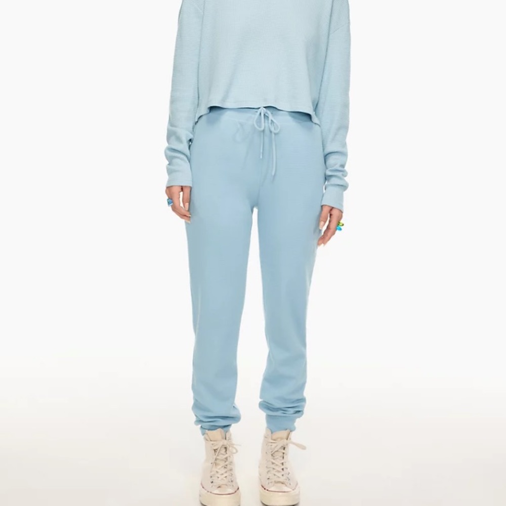 Sunday best baby blues waffle joggers